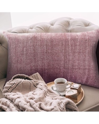 Coussin effet délavé burgundy 60x40
