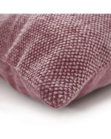Coussin effet délavé burgundy 60x40
