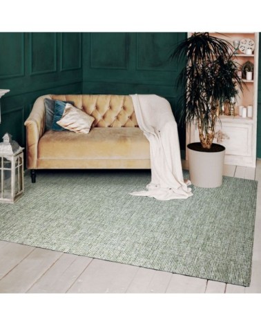 Tapis effet tweed pour intérieur et extérieur vert 180x280