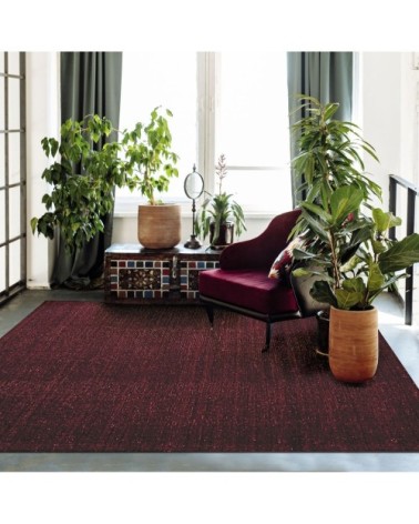 Tapis en laine et coton rouge foncé 160x230
