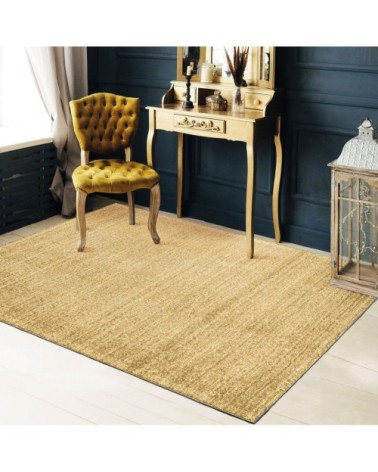 Tapis en laine et coton ocre 120x170