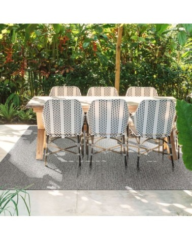 Tapis effet tweed pour intérieur et extérieur gris 160x230