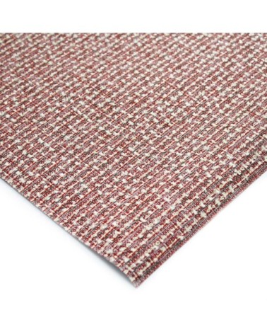 Tapis effet tweed pour intérieur et extérieur rouge 180x280