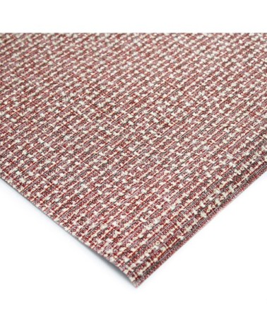 Tapis effet tweed pour intérieur et extérieur rouge 120x170