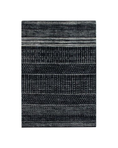Tapis intérieur-extérieur vintage bleu noir 160x230