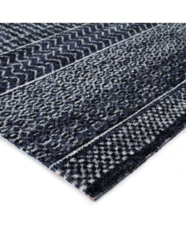 Tapis intérieur-extérieur vintage bleu noir 160x230