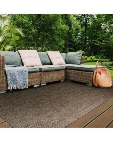 Tapis scintillant pour intérieur-extérieur marron 180x280