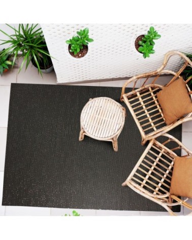Tapis scintillant pour intérieur-extérieur noir 120x170