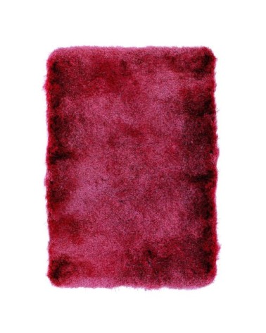 Tapis poils longs extra-doux rouge foncé 60x90
