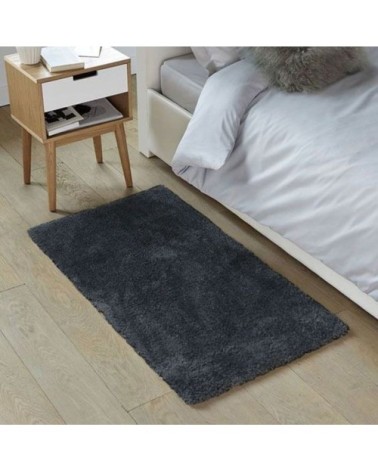 Tapis à poils longs extra-doux bleu cendré 60x90