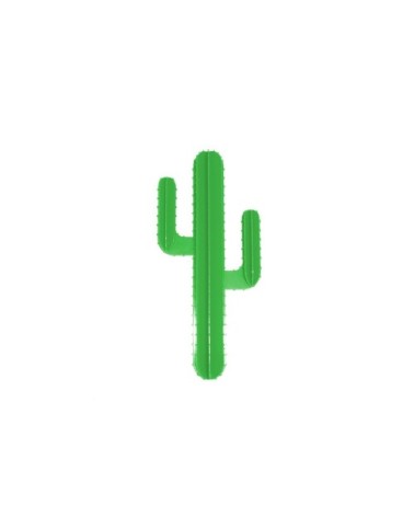 Cactus mural en aluminium vert H 70cm