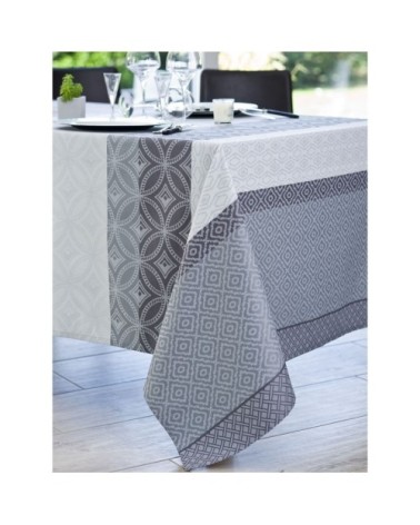 Nappe jacquard enduit acrylique gris 160x160 cm