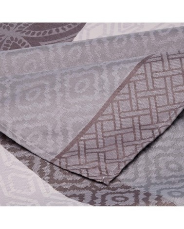 Nappe jacquard enduit acrylique gris 160x300 cm