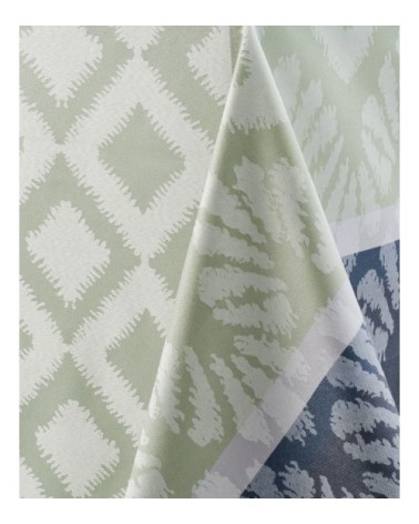 Nappe jacquard enduit acrylique celadon 160x300 cm