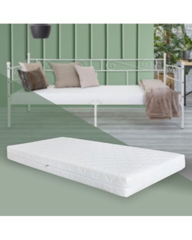 Matelas 200x90x16 cm déhoussable certifié Oeko-Tex 100, housse lavable