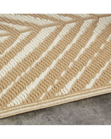 Tapis en polypropylène à motifs écrus et beiges 120x180