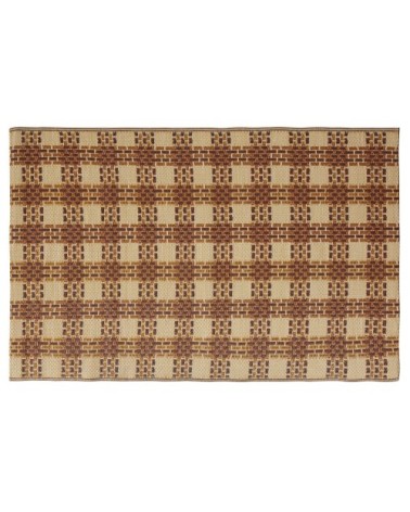 Tapis en polypropylène motifs graphiques écrus et marrons 120x180