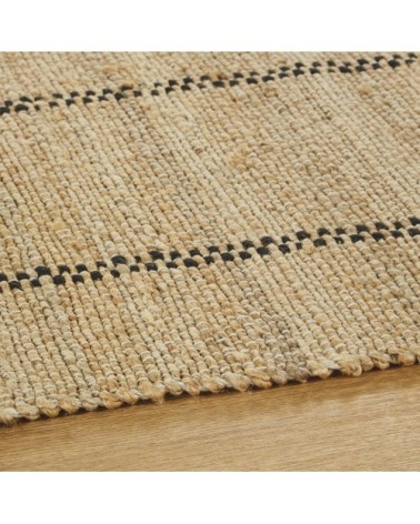 Tapis en jute et coton marron 140X200