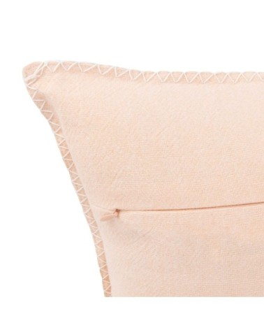 Housse de coussin en coton orange corail 40x40