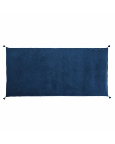 Housse de matelas de sol en velours de coton bleu 90x190