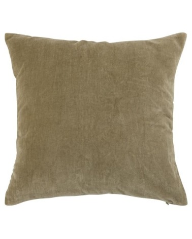 Housse de coussin en velours de coton vert 40x40