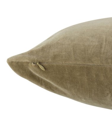 Housse de coussin en velours de coton vert 40x40