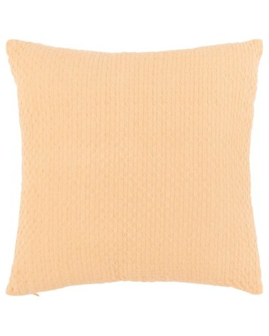 Housse de coussin en coton gaufré orange corail 40x40
