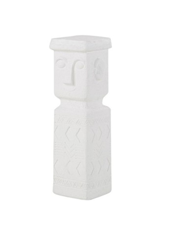 Statuette totem ethnique blanc H62