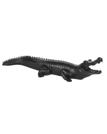 Statuette crocodile noire H20
