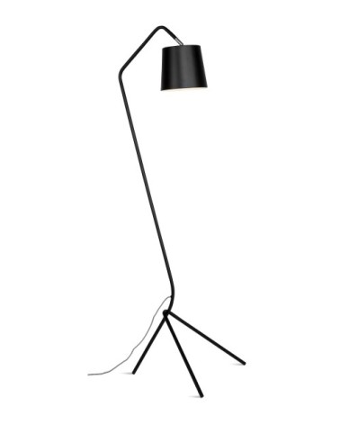 Lampadaire en fer forgé noir H150cm