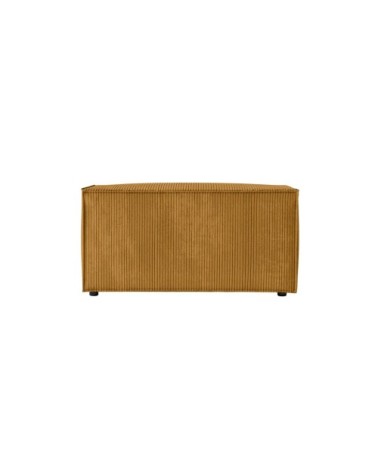 Pouf en velours côtelé - jaune