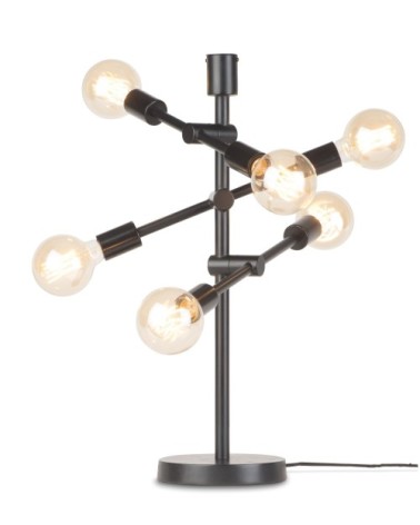 Lampe à poser noire H64cm