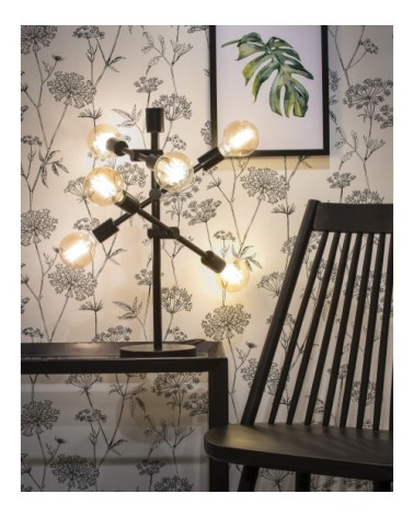 Lampe à poser noire H64cm