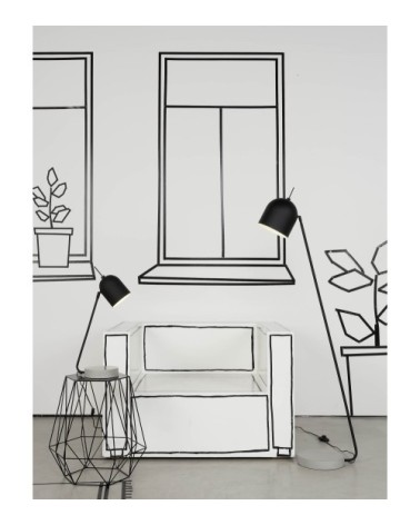 Lampe de table noire H50cm