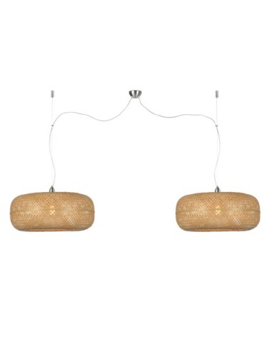Suspension double en bambou L180cm