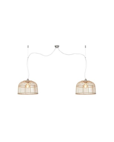 Suspension 2 lumières bambou D42cm