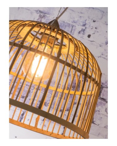 Suspension 2 lumières bambou D42cm