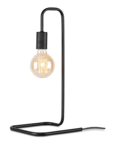 Lampe de table en fer noir H45cm