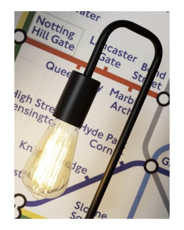 Lampe de table en fer noir H45cm