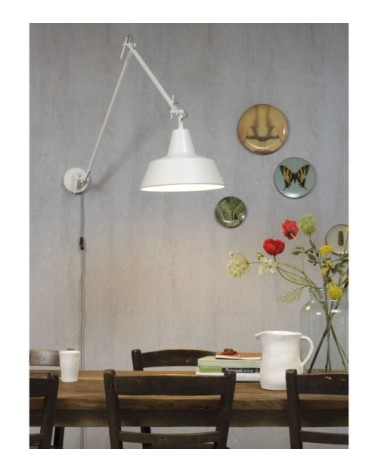 Applique murale pivotante blanche H80cm