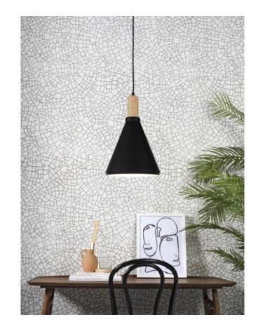 Suspension en fer noir H38cm