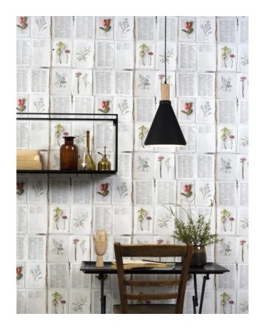 Suspension en fer noir H38cm