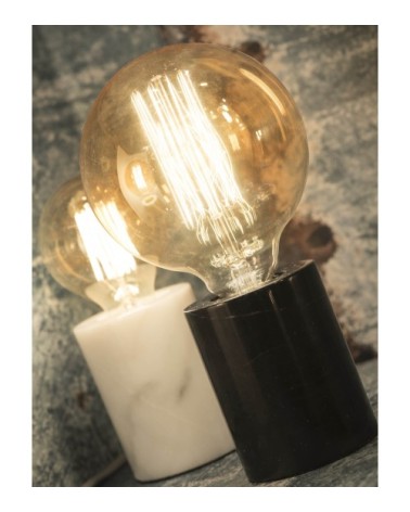 Lampe de table en marbre noir H10cm