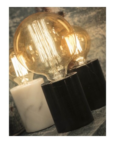 Lampe de table en marbre noir H10cm