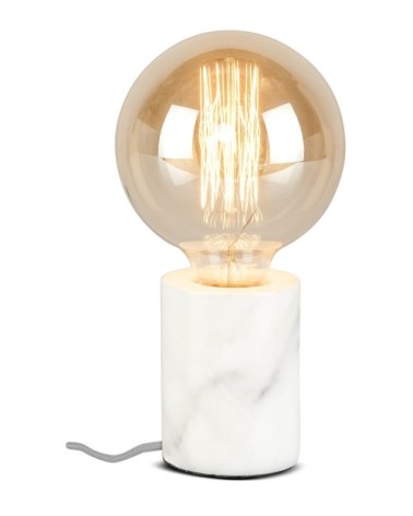Lampe de table en marbre blanc H10cm