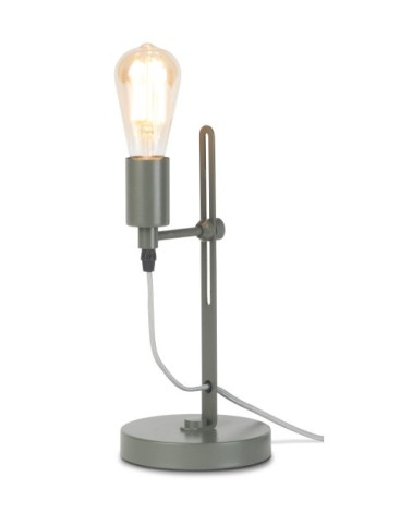 Lampe de table en fer vert H40cm