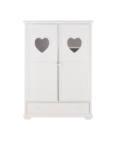 Armoire blanche 2 portes 1 tiroir