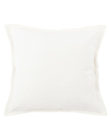 Housse de coussin en coton texturé blanc 40x40