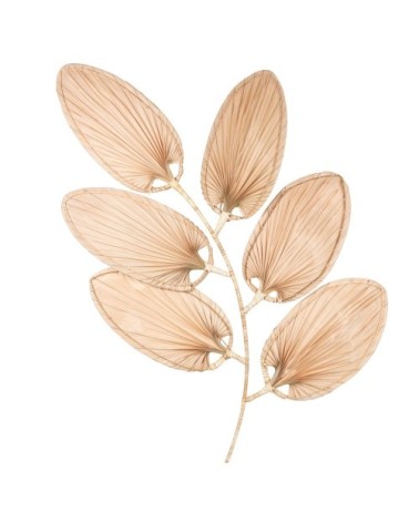 Déco murale branche en feuilles de palmier beiges 60x88