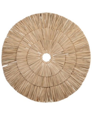 Déco murale ronde en jonc de mer marron D60
